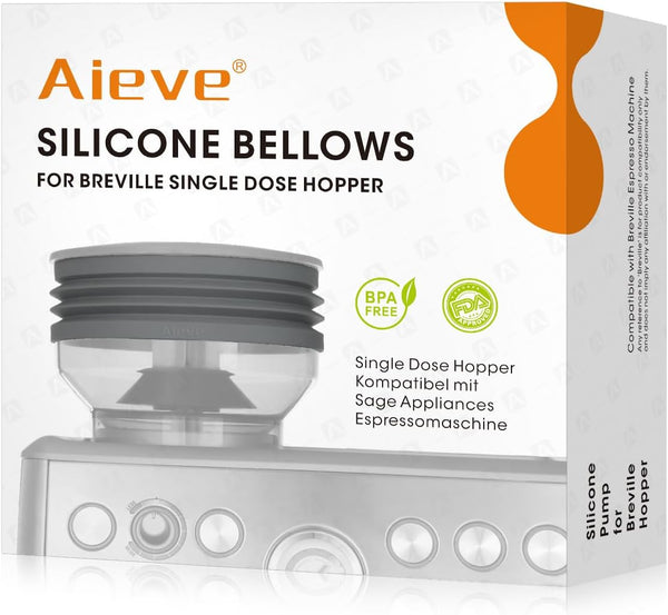 AIEVE Silicone Bellow Compatible for Breville Barista Express, Single Dose Hopper for Breville Espresso Machine