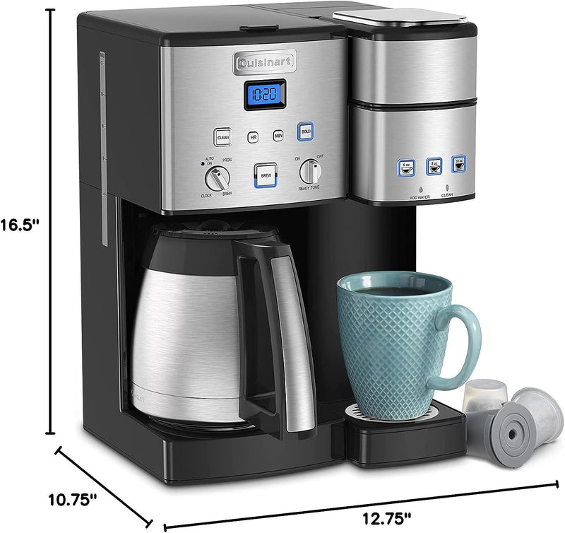 Cuisinart SS-20P1 Coffee Center 10-Cup Thermal Coffeemaker and Single-Serve Brewer, Stainless Steel