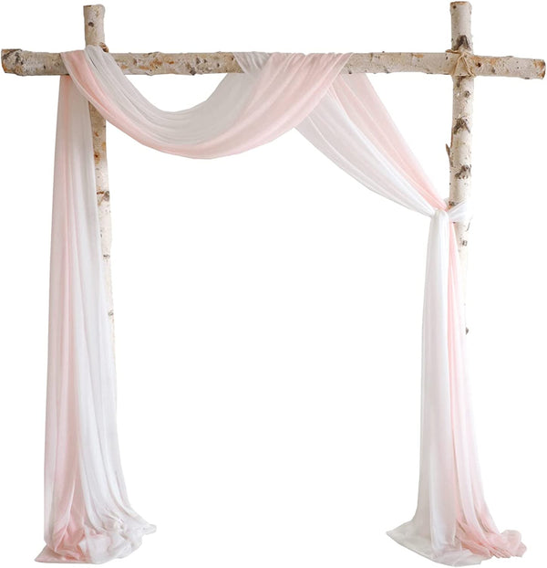 Romantic Blush Wedding Arch Fabric - 2 Panels 30x6 Yards