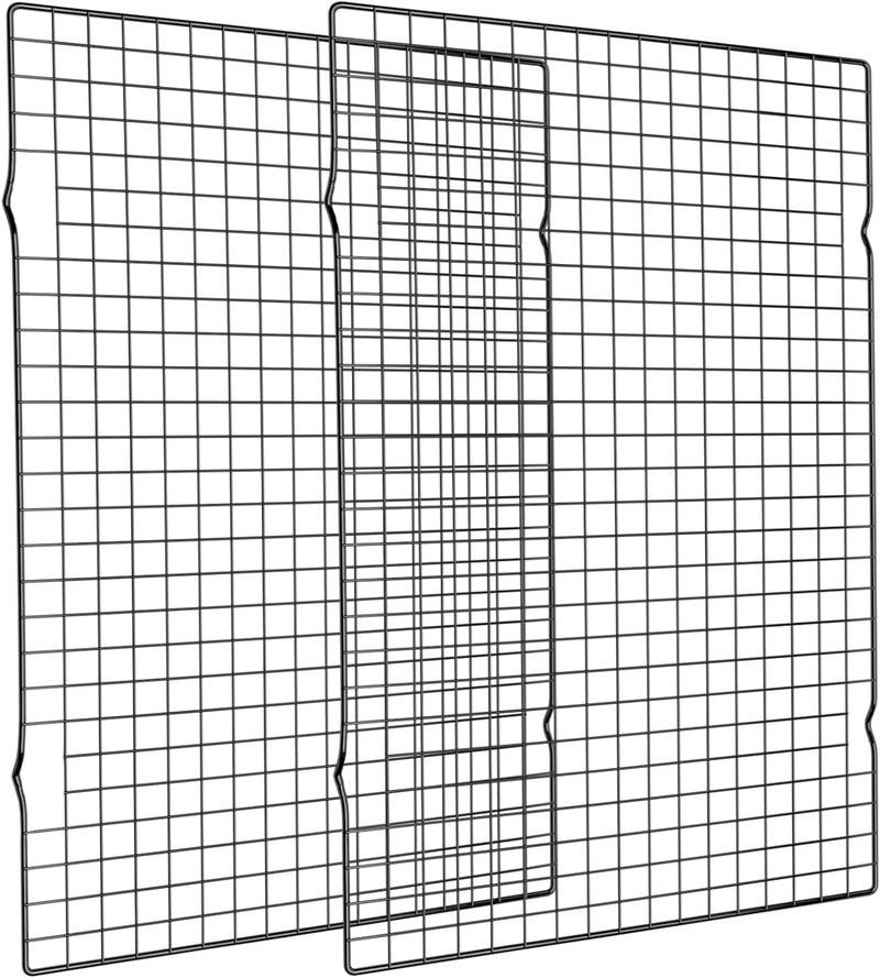 2-Pack Cooling Rack for Baking - 16x10 Inches - Oven Safe - Fits Half Sheet Pan - Silver