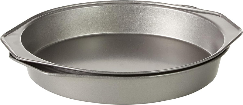 Nonstick Round Baking Cake Pan - 9 Inch Set of 2 - Gray