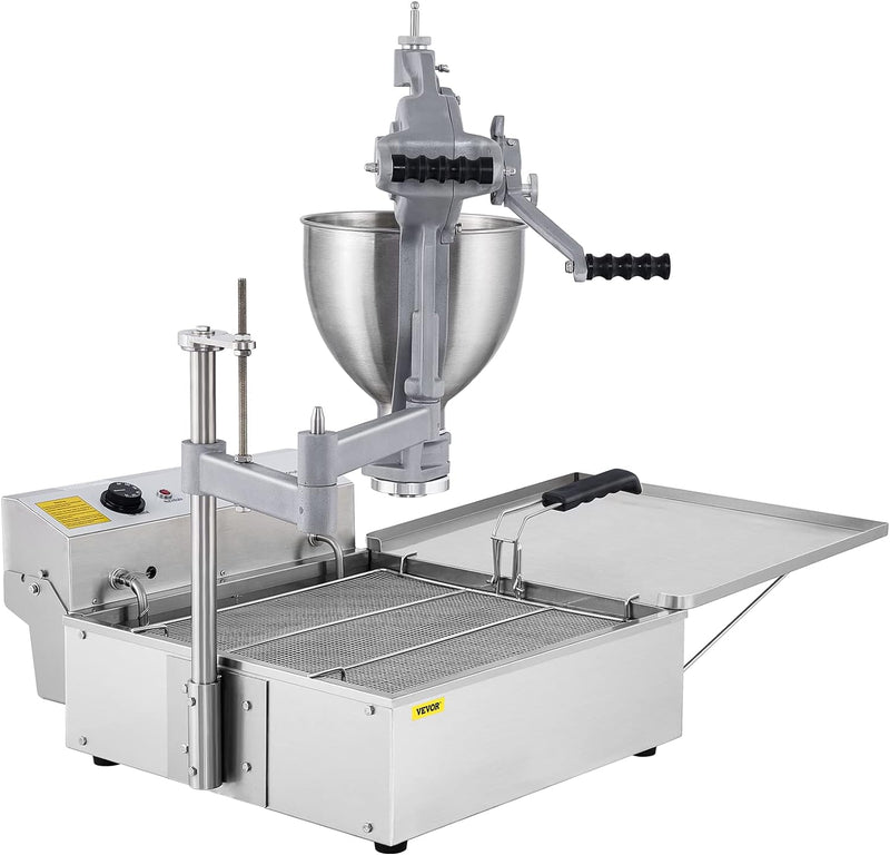 Commercial Donut Making Machine with 7L Hopper and 3 Sizes Molds 304 Stainless Steel Auto Fryer