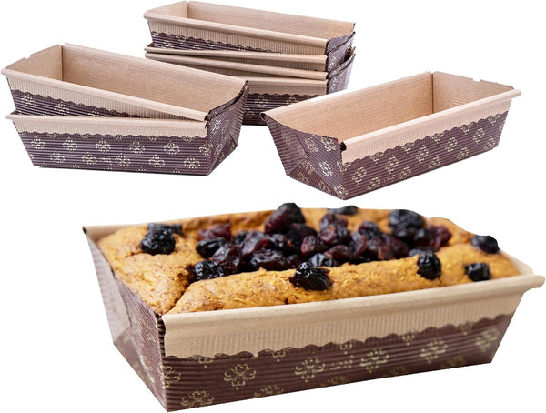 Disposable Paper Loaf Pan - 25ct 9 x 3 x 275 All-NaturalRecyclableMicrowaveFreezer Safe