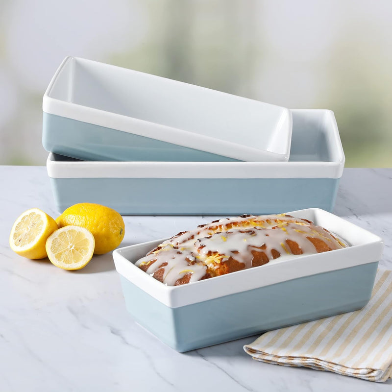 MARTHA STEWART 3-Piece Stoneware Bakeware Set - Grey