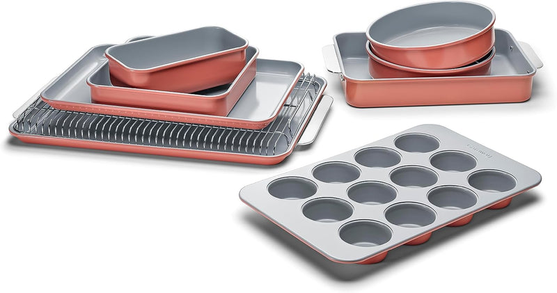 11-Piece Non-Toxic Ceramic Bakeware Set - PTFE  PFOA-Free