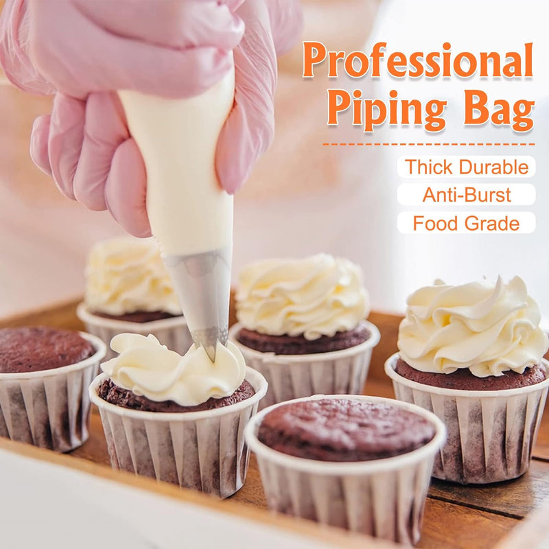 Disposable Piping Bags 12 150PCS - Heavy Duty Pastry Bags for Icing Frosting and Cookie Decoration