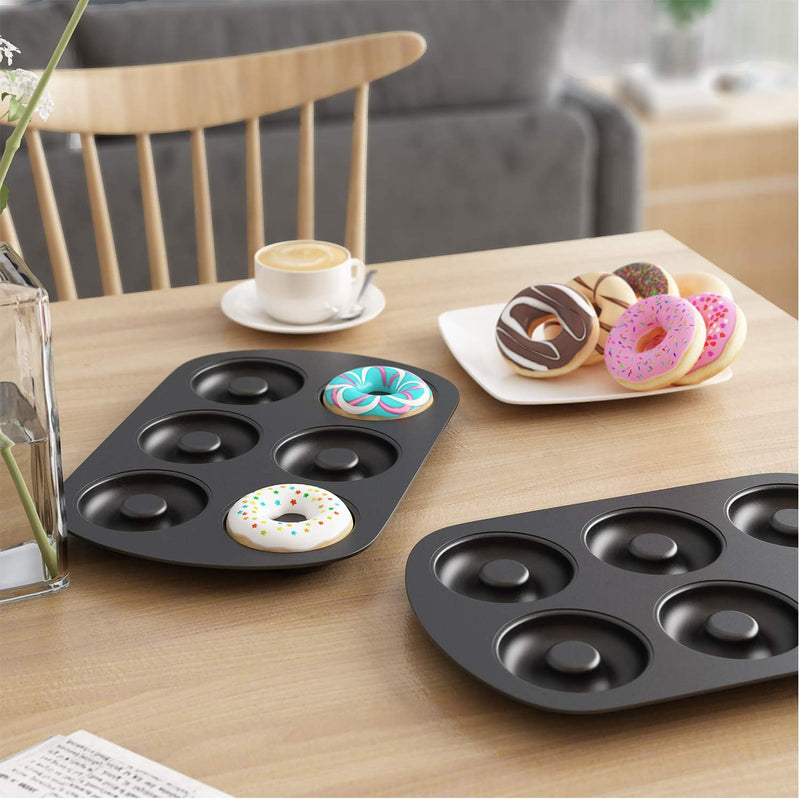 Non-Stick Donut Baking Pans - Set of 3 6-Cavity Full-Sized Donuts 3 14 Individual Size