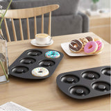 Tiawudi Non-Stick 6-Cavity Donut Baking Pans, Makes Individual Full-Sized 3 1/4" Donuts, Set of 3