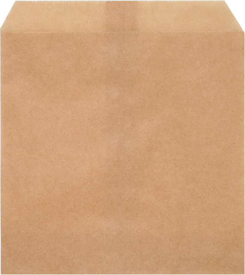 Quotidian Flat Glassine Waxed Paper Treat Bags - 100 Pack 4x6 for Bakery or Party Favors