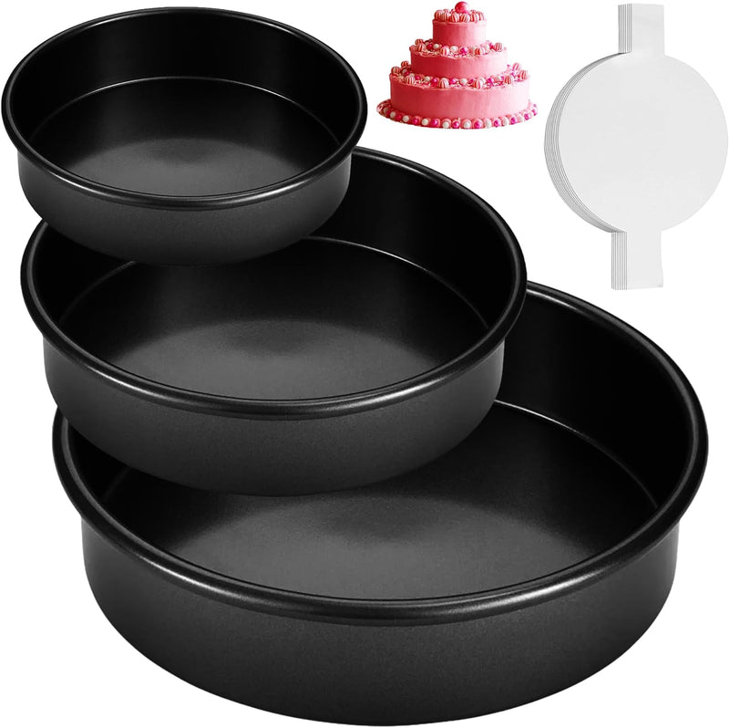 RFAQK 133PC Round Cake Pan Set with Baking and Decorating Supplies