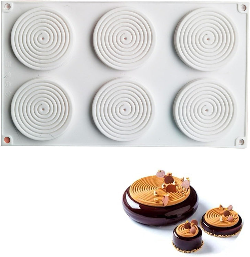 AFINSEA 3D Silicone Baking Molds for Cakes - 8-Cavity