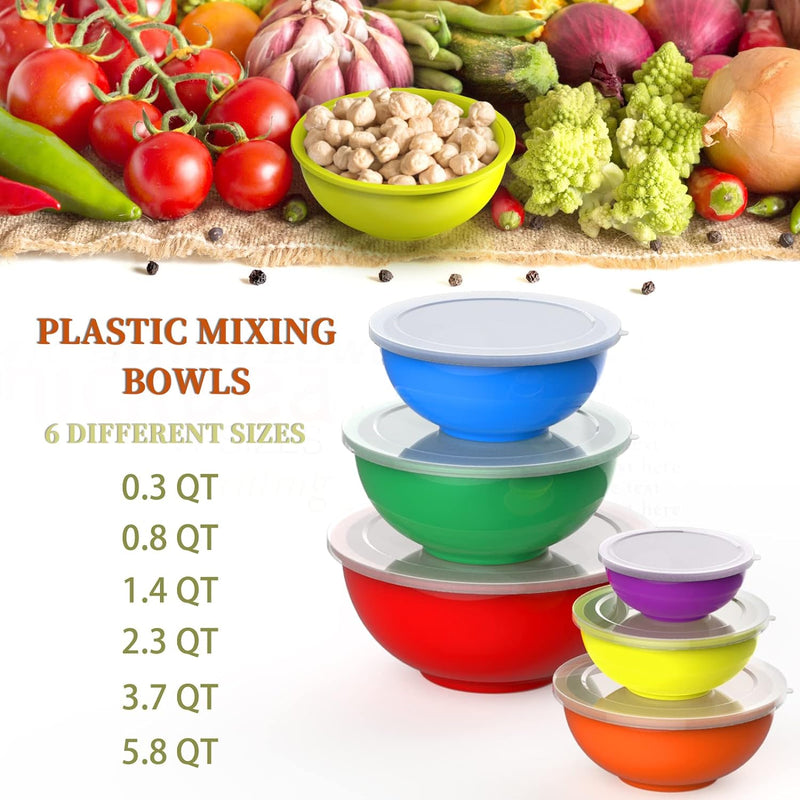 Umite Chef 18-Piece Nesting Mixing Bowl Set with Airtight Lids - Khaki