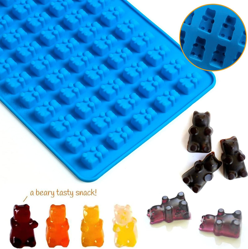 Silicone Gummy Candy Molds - 4 Shapes with Droppers