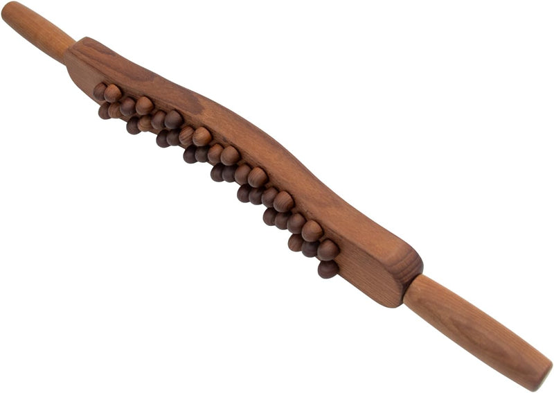 Goodtar Mushroom Massager Wood Therapy Mushroom Wood Tool Colombian Wood Therapy Mushroom Wood Therapy (34 Beads)