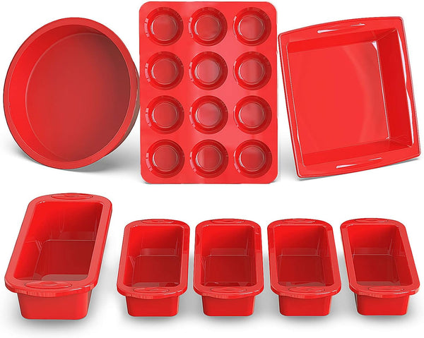 Silicone Bread and Loaf Pans - Nonstick Baking Mold for Homemade Loaf and Meatloaf 2 Pack