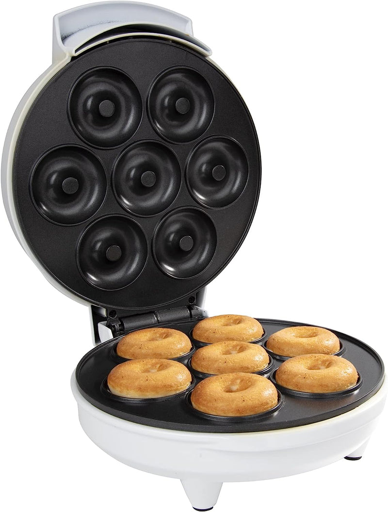 Mini Donut Maker - Electric Non-Stick 7-Doughnut Maker for Kid-Friendly Desserts and Snacks - Unique Gift for Fall Baking and Thanksgiving