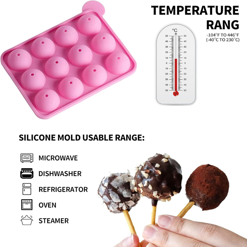 HiYZ Cake Pop Mold Set with Lollipop Maker Kit and Accessories