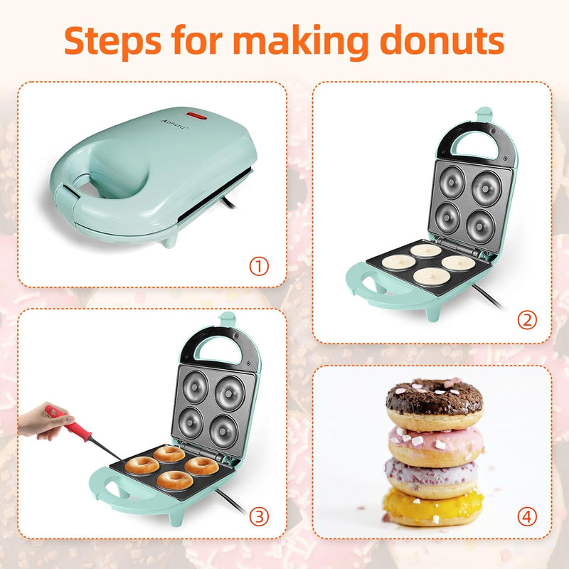 Mini Donut Maker for Kids - Makes 4 Doughnuts