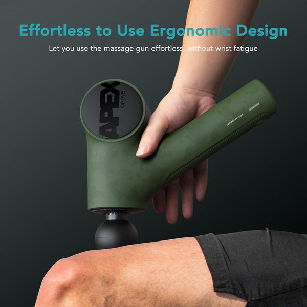 Opove Massage Gun Fascia Percussive Muscle Massager 14.5mm Newest, for Back Pain Relief Workout Recovery in Gym Home Office Daily Massage, Ergonomic for Effortless to Use, Apex Green