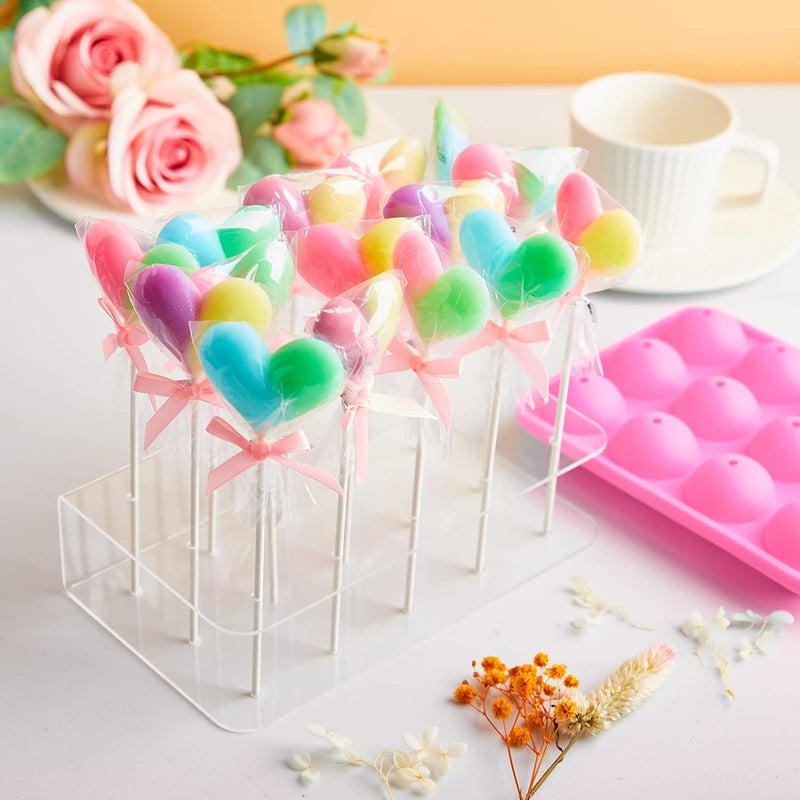 12-Cavity Cake Pop Maker Set with Display Stand and Accessories