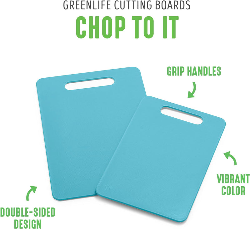 GreenLife 2-Piece Cutting Board Set - Dishwasher Safe Extra Durable Soft Pink