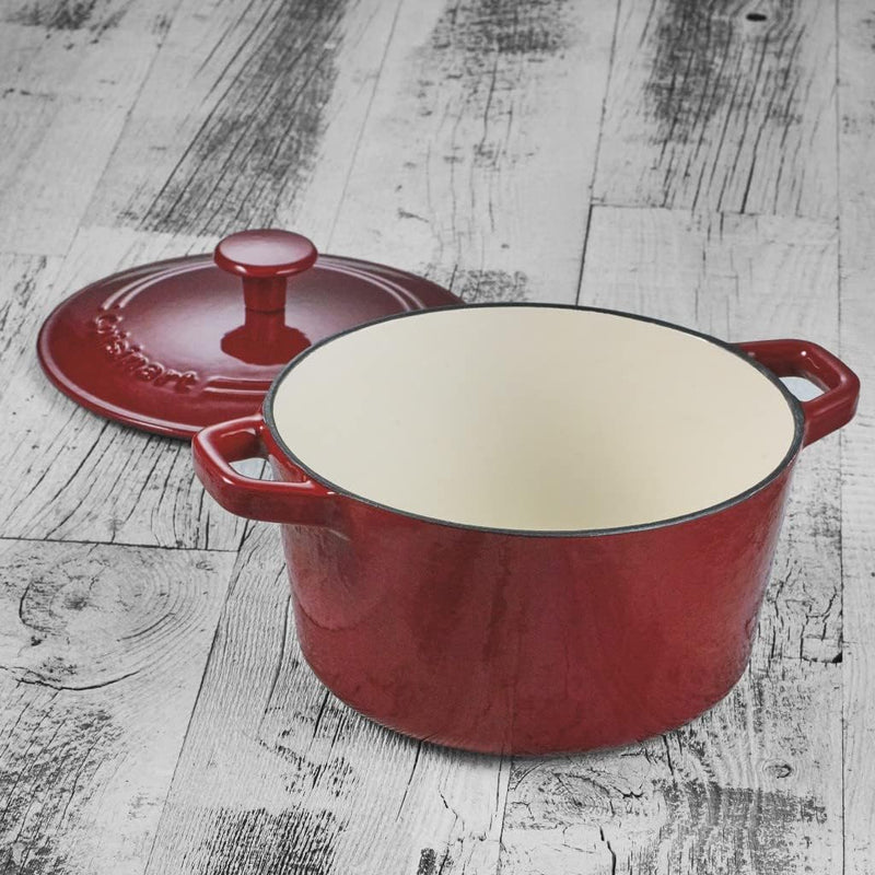 Cuisinart Cast Iron Round Covered Casserole - 7-Quart Seafoam Green