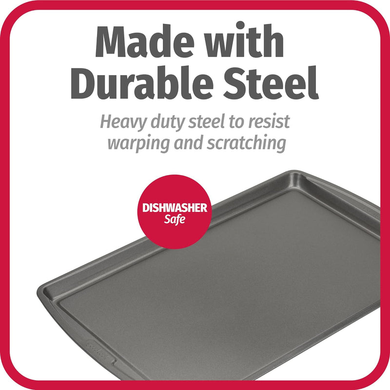 Nonstick Cookie Sheet Set - Goodcook 3-Piece Steel Set