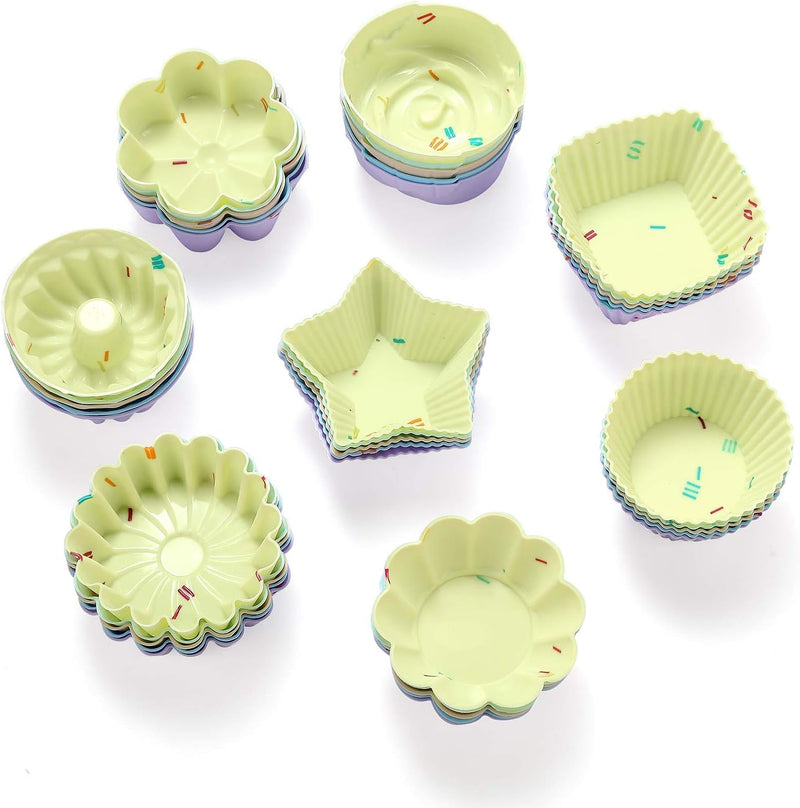 46-Piece Silicone Bakeware Set with Various Molds