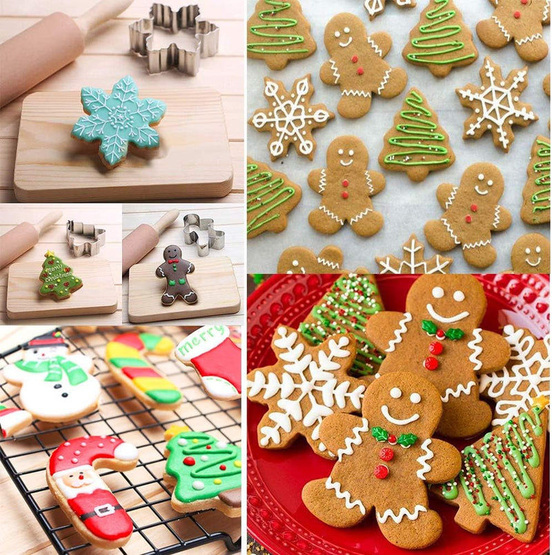 Holiday Cookie Cutter Set - 5 Piece Christmas Molds