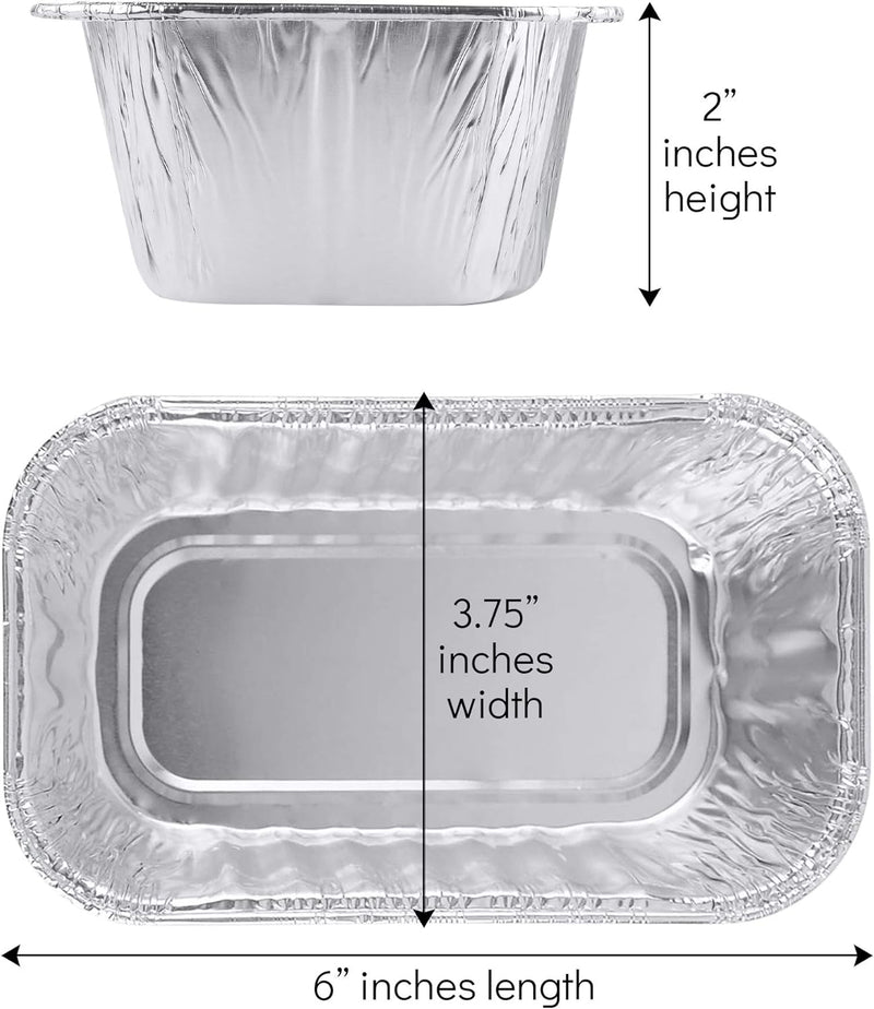 Disposable Aluminum Loaf Pans - Perfect for Baking and Meal Prep - Pack of 10