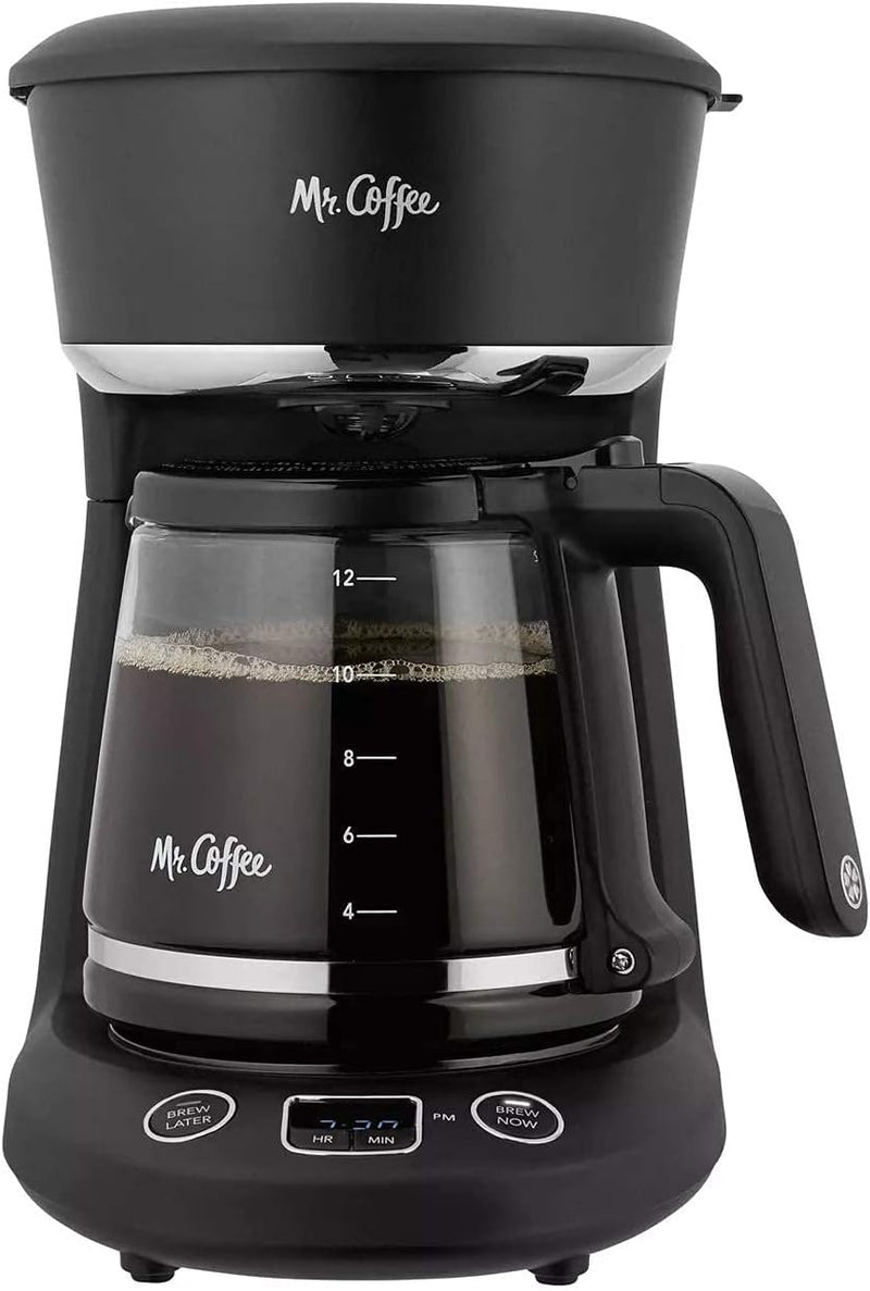 Mr. Coffee Brew Now or Later Coffee Maker, 12- Cup, Black