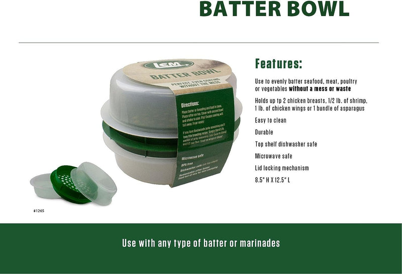 LEM Plastic Batter Bowl 1 lb Green