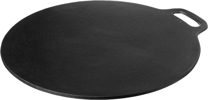 Victoria 12-Inch Cast-Iron Tawa Dosa Pan with Loop Handle Preseasoned in Flaxseed Oil Made in Colombia