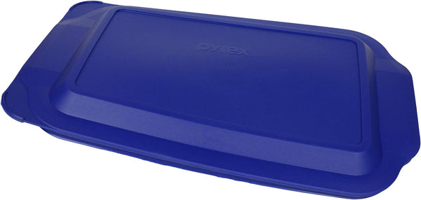 Pyrex 233 3qt Glass Baking Dish with Blue Lagoon Lid