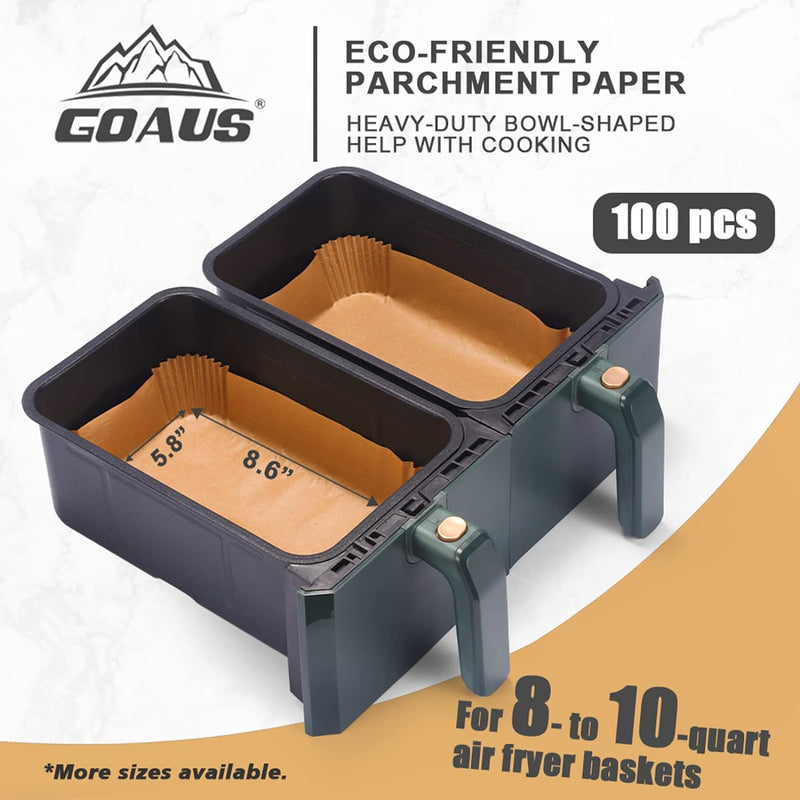 GOAUS Air Fryer Parchment Paper Liners - 100 Pack for 5-8 Qt Basket 79 inch Non-stick  Oil-proof