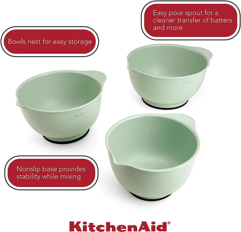 KitchenAid Mixing Bowls - Set of 3 Pistachio 35 Qt