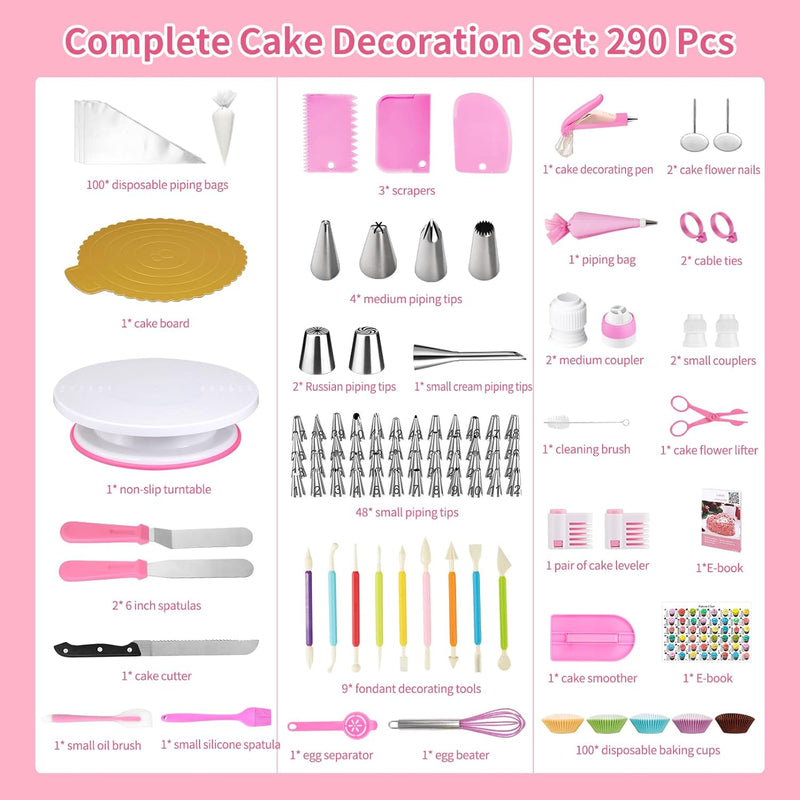 Cake Decorating Kit - 379 Pcs Cake Decorating Supplies and Tools for Beginners and Cake Lovers