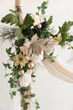 Flower Arch Decor with Drape in Champagne Christmas