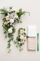Flower Arch Decor with Drape in Champagne Christmas