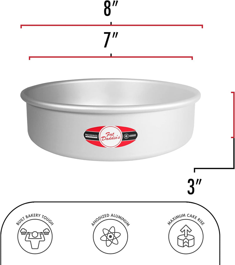 Fat Daddios Anodized Aluminum Round Cake Pan - 8x4 inch