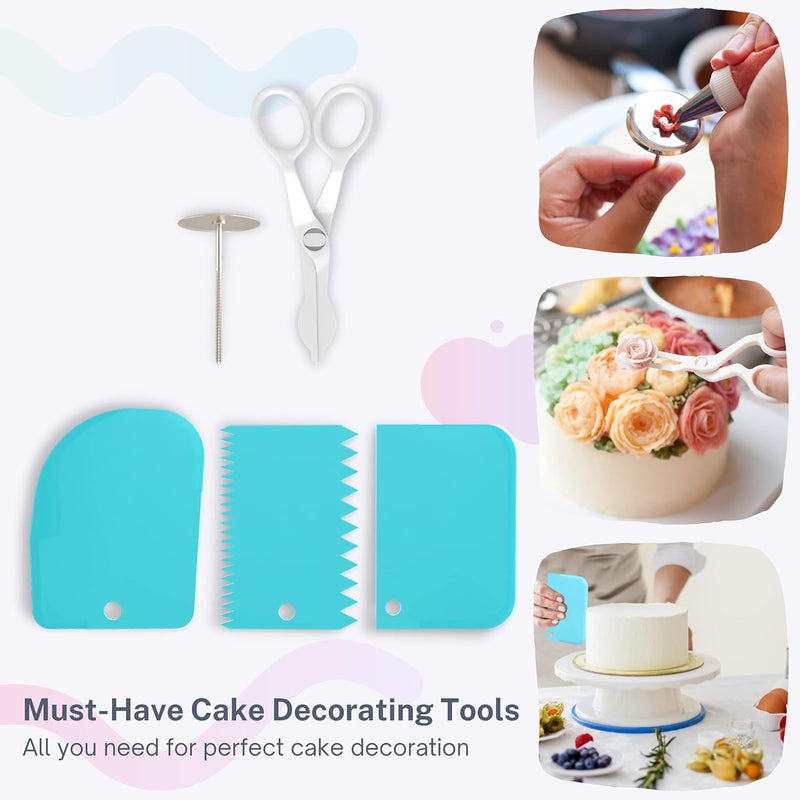 Cakebe 78-Piece Cake Decorating Kit with Turntable and Baking Tools