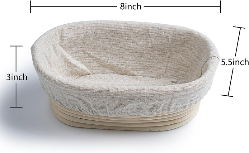 9 Round Banneton Proofing Basket with Free Accessories