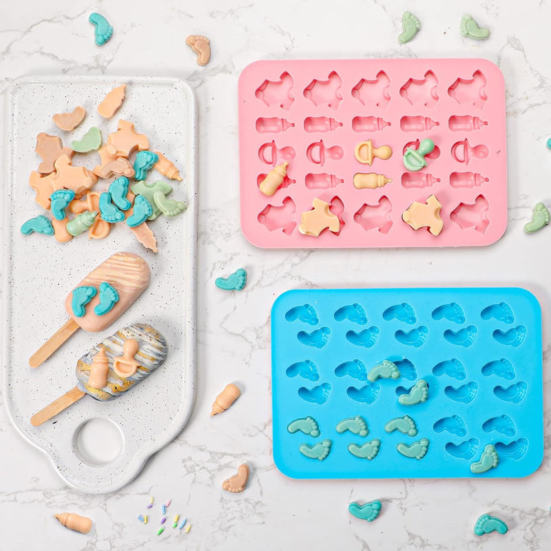 Webake Baby Molds - Bite Size Silicone Candy  Gummy Mould for Baby Shower Cake Decorating