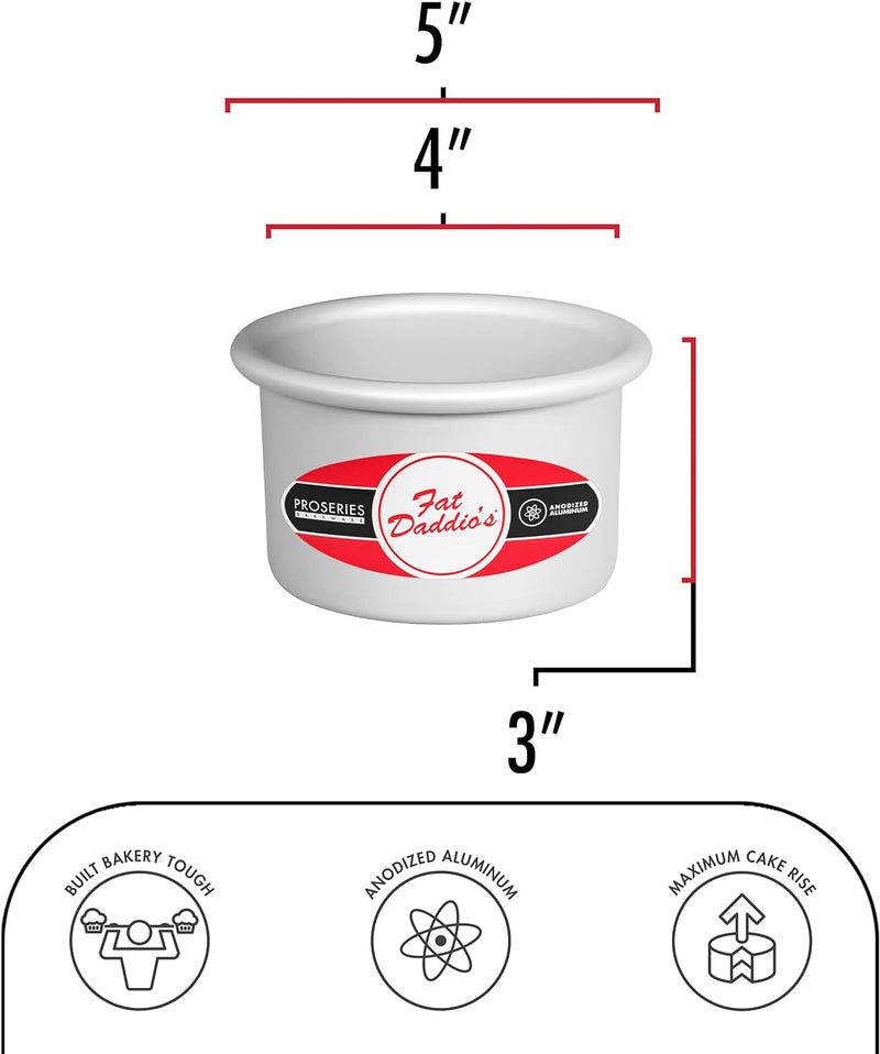 Fat Daddios Anodized Aluminum Round Cake Pan - 8x4 inch