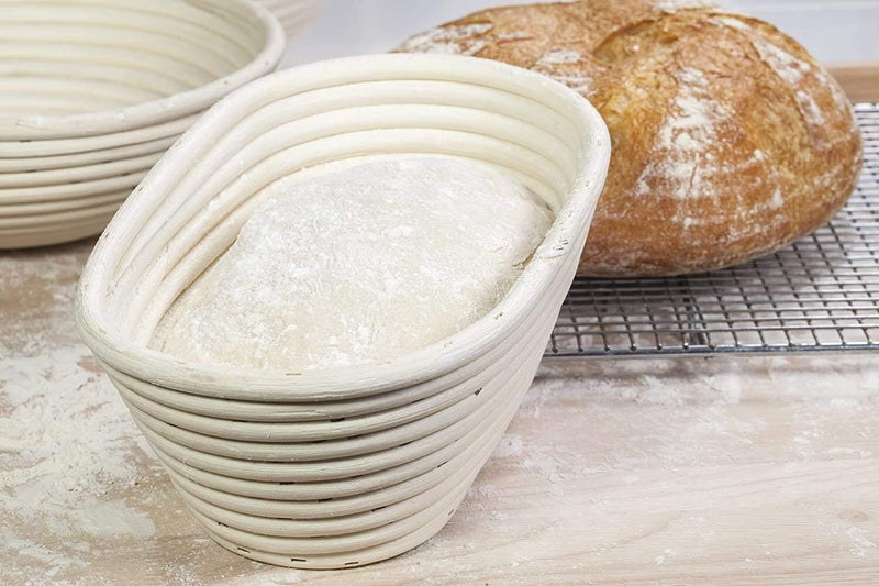 Premium Banneton Basket Set of 2 for Bread Making with Liner