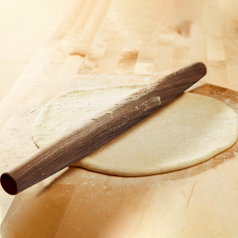 French Rolling Pin 18 Inches - Wooden for Fondant Pie Crust Cookie Pastry Dough - Kitchen Utensil