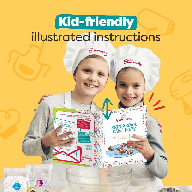 Baketivity Cake Pop Kit - No Mold or Maker Needed Stand and Baking Set for Kids  Kosher