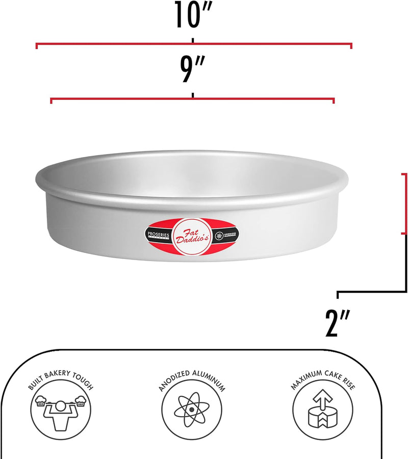 Fat Daddios Anodized Aluminum Round Cake Pan - 8x4 inch