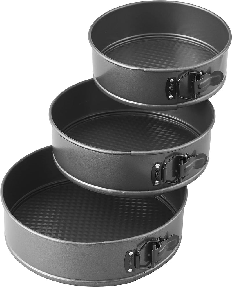 3-Piece Wilton Springform Cake Pan Set - Gray