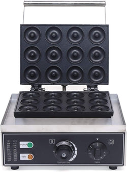 Electric Donut Maker - 12 Holes 110V 1500W double-sided heating nonstick for Home Bakery Dessert Shop Mall Coffee Shop
